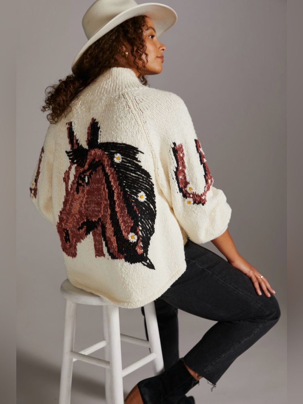 Pilcro Horse Utility Cardigan Sweater Jacket